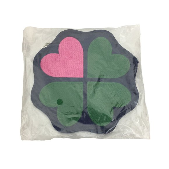 HARVEY'S Lucky Hearts Zip Coin Purse with Chain Navy Green Pink - Picture 2 of 9